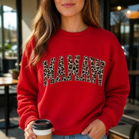 Custom Grandma Sweatshirt, Personalized Leopard Varsity Nana Gigi Mimi, Mother's Day Gift for Grandma, Women Retro Cheetah Print