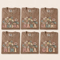 Custom Grandma Wildflower Shirt, Personalized Family Title Tee, Nana Mama Gigi Mimi Grammy Nonna Mother's Day Gift