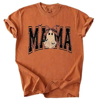 Custom Halloween Family Name Shirt, Personalized Mama Mimi Nana Gigi Auntie Grandma Ghost Bow Graphic Tee, Spooky Fall Gift