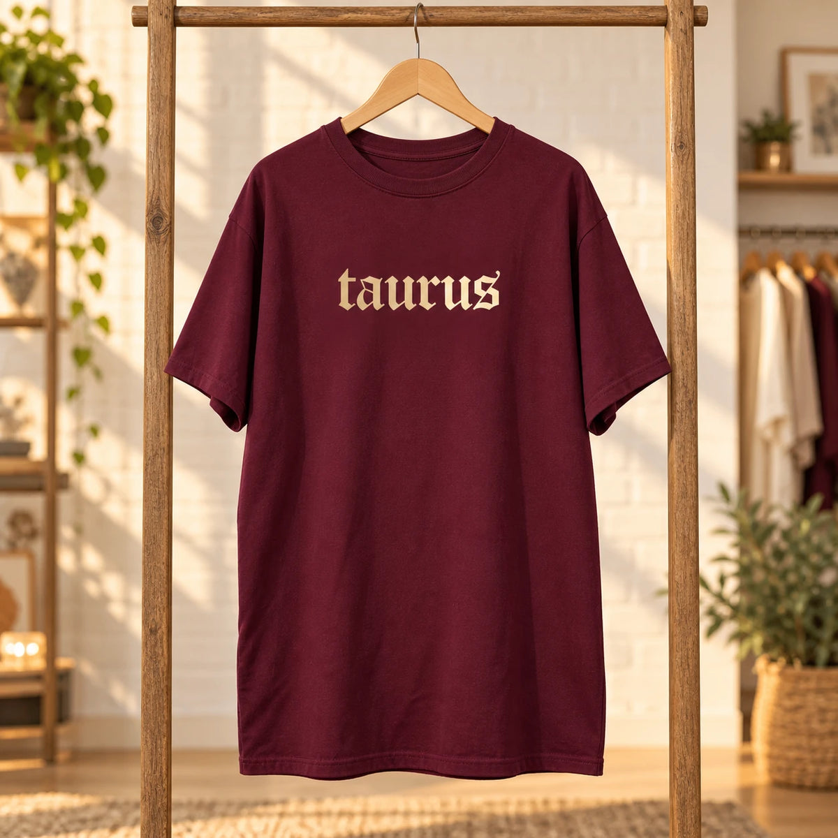 Custom Horoscope Graphic Tee, Personalized Zodiac Sign Shirt, Gothic Astrology Birthday Top