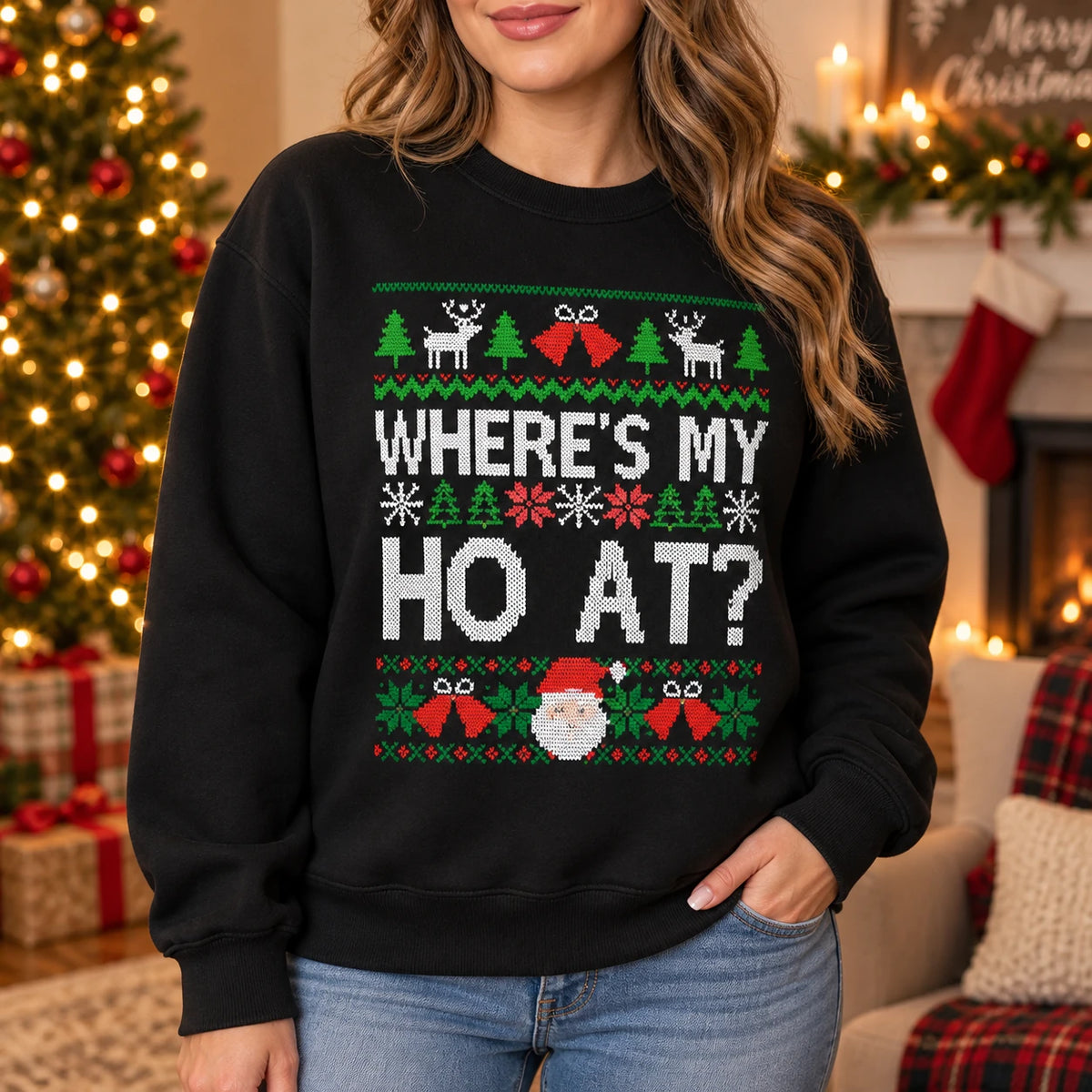 Custom Matching Christmas Sweatshirt, Choose Your Funny Couple Phrase Variant, Holiday Partner Gift