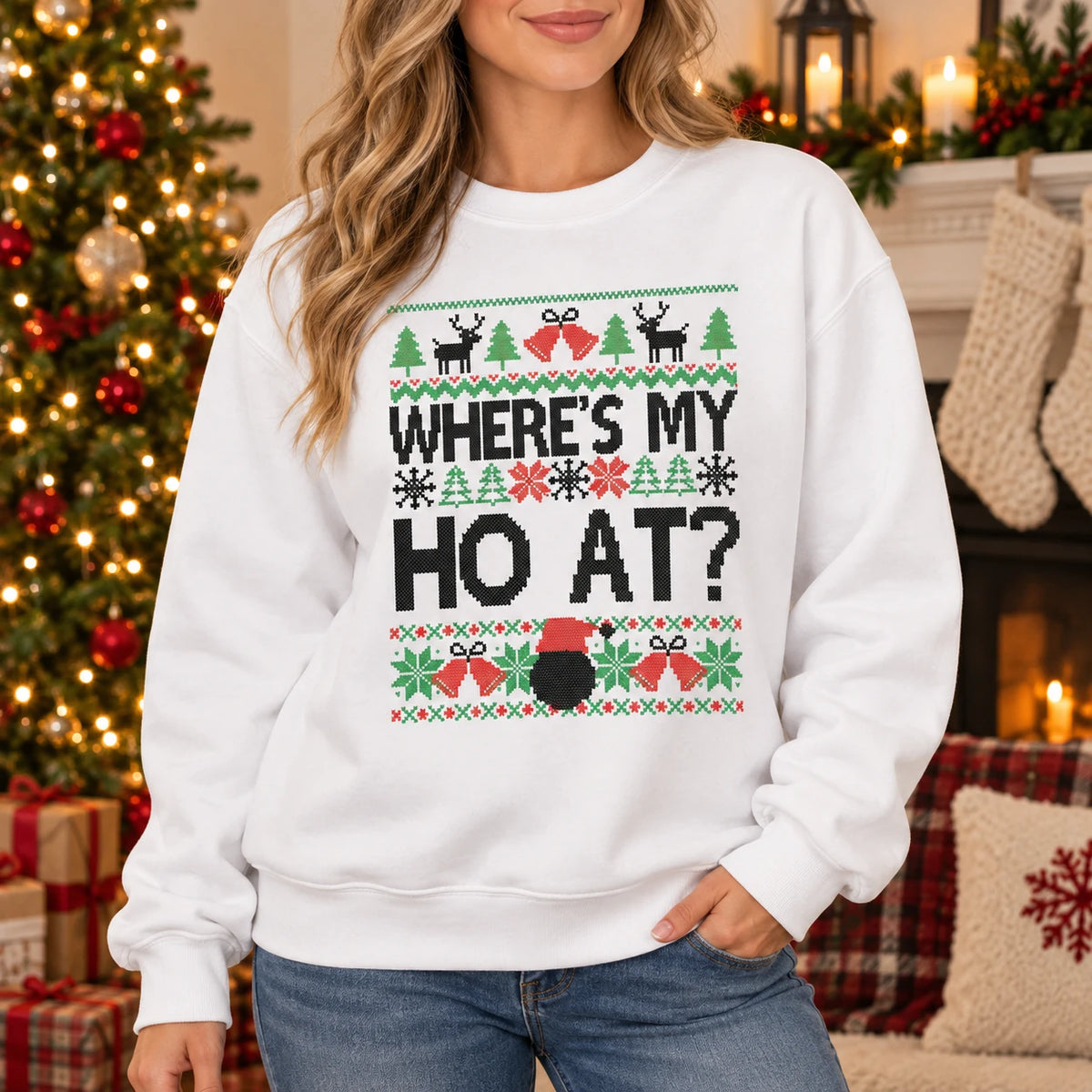 Custom Matching Christmas Sweatshirt, Choose Your Funny Couple Phrase Variant, Holiday Partner Gift