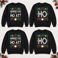 Custom Matching Christmas Sweatshirt, Choose Your Funny Couple Phrase Variant, Holiday Partner Gift