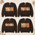 Custom Mom Sweatshirt GIGI MAMA MIMI NANA GRANDMA Fall Pumpkin Patchwork Crewneck