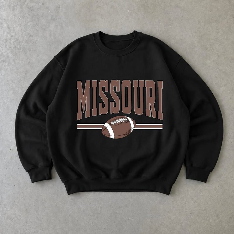 Custom State Football Sweatshirt, Personalized Choose Your State Varsity Game Day, Retro Hometown Sports Fan Gift