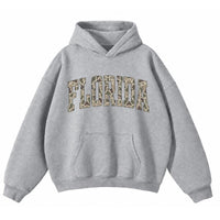 Custom State Name Camo Collegiate Hoodie, Personalized Choose Your State Design, Vintage State Pride Gift for Men Women Students
