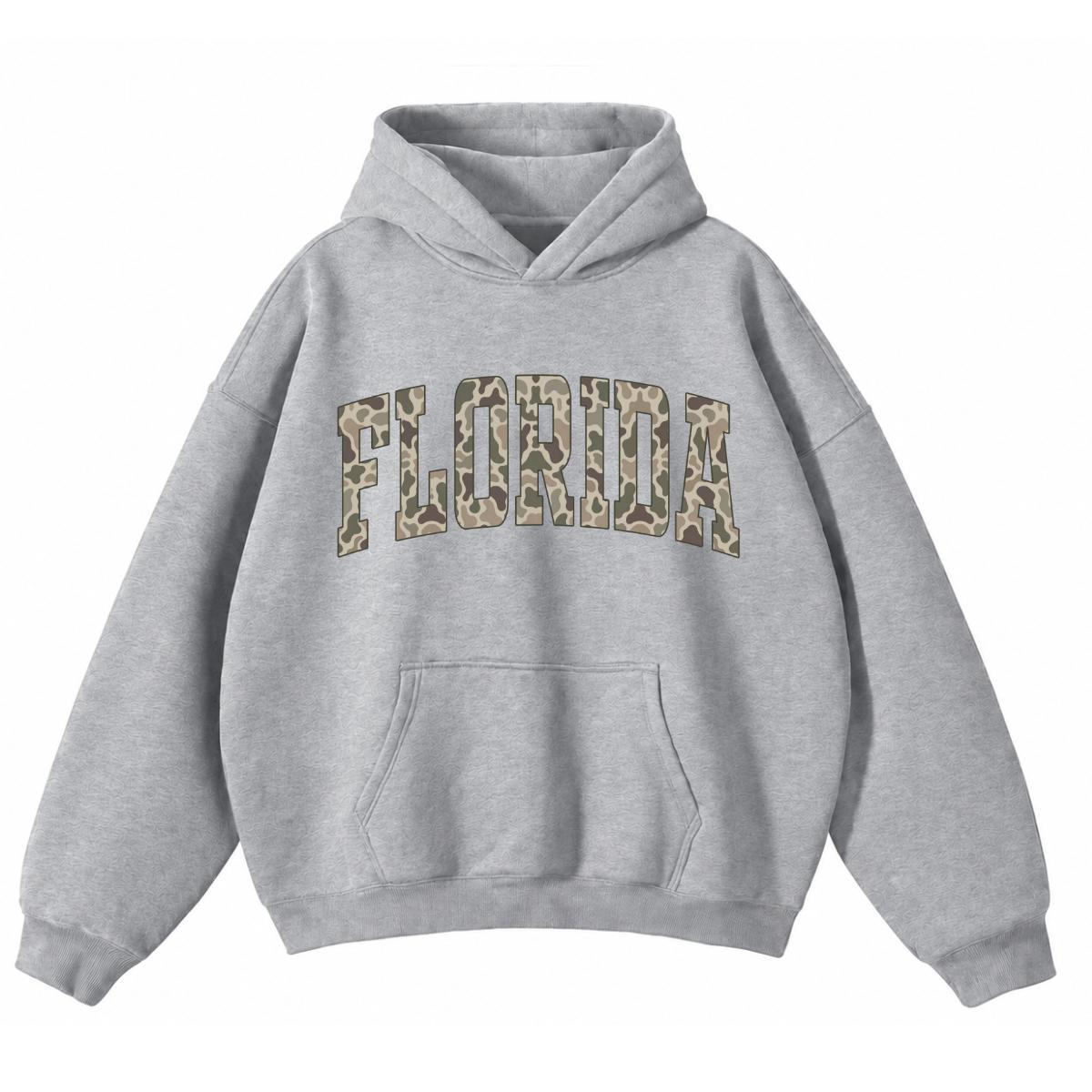 Custom State Name Camo Collegiate Hoodie, Personalized Choose Your State Design, Vintage State Pride Gift for Men Women Students