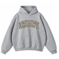Custom State Name Camo Collegiate Hoodie, Personalized Choose Your State Design, Vintage State Pride Gift for Men Women Students