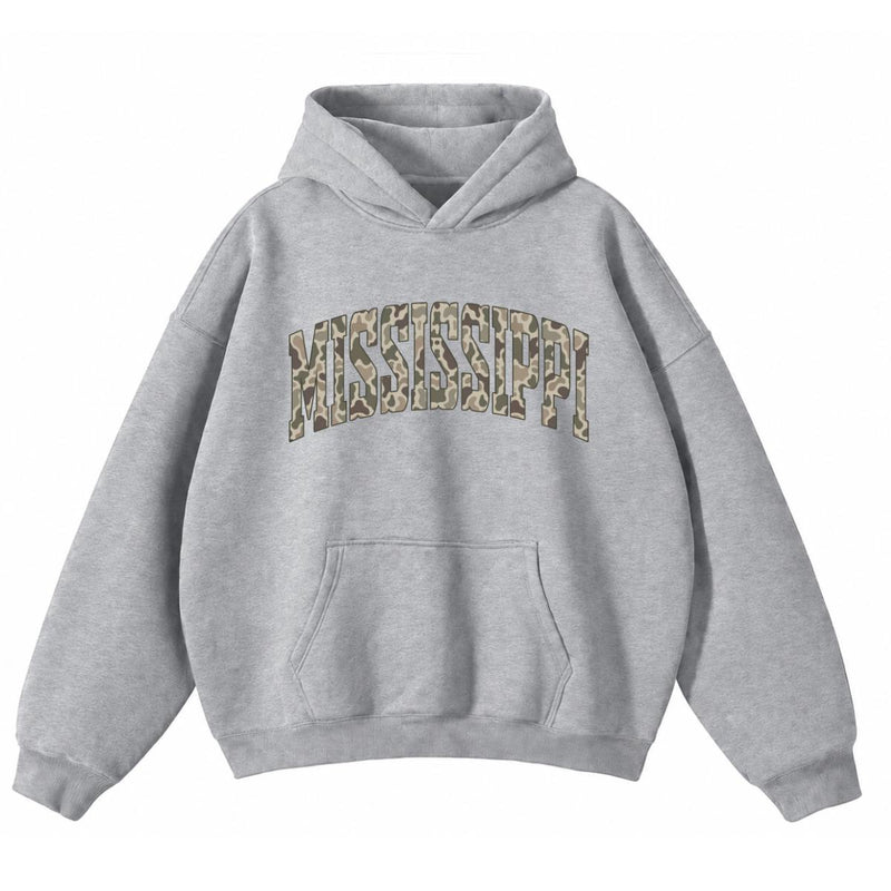 Custom State Name Camo Collegiate Hoodie, Personalized Choose Your State Design, Vintage State Pride Gift for Men Women Students