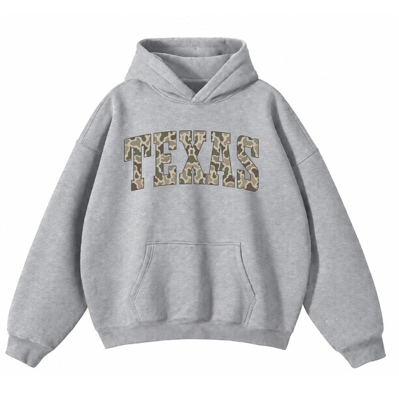 Custom State Name Camo Collegiate Hoodie, Personalized Choose Your State Design, Vintage State Pride Gift for Men Women Students