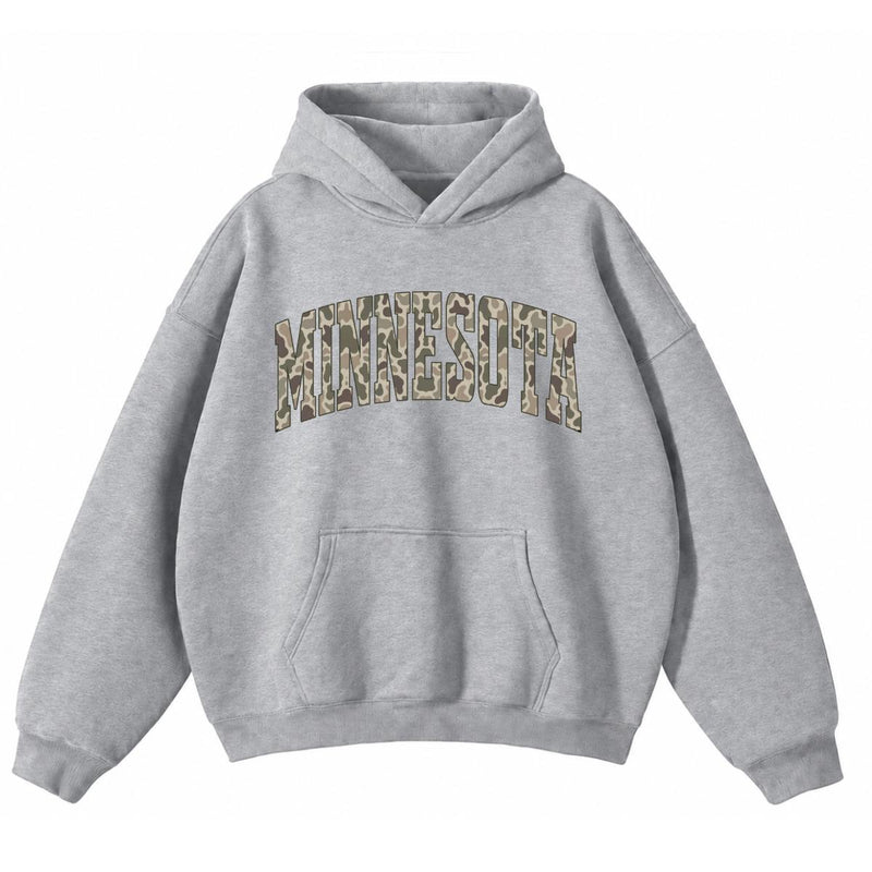 Custom State Name Camo Collegiate Hoodie, Personalized Choose Your State Design, Vintage State Pride Gift for Men Women Students