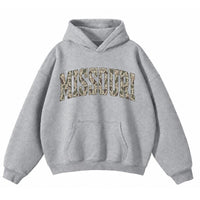 Custom State Name Camo Collegiate Hoodie, Personalized Choose Your State Design, Vintage State Pride Gift for Men Women Students