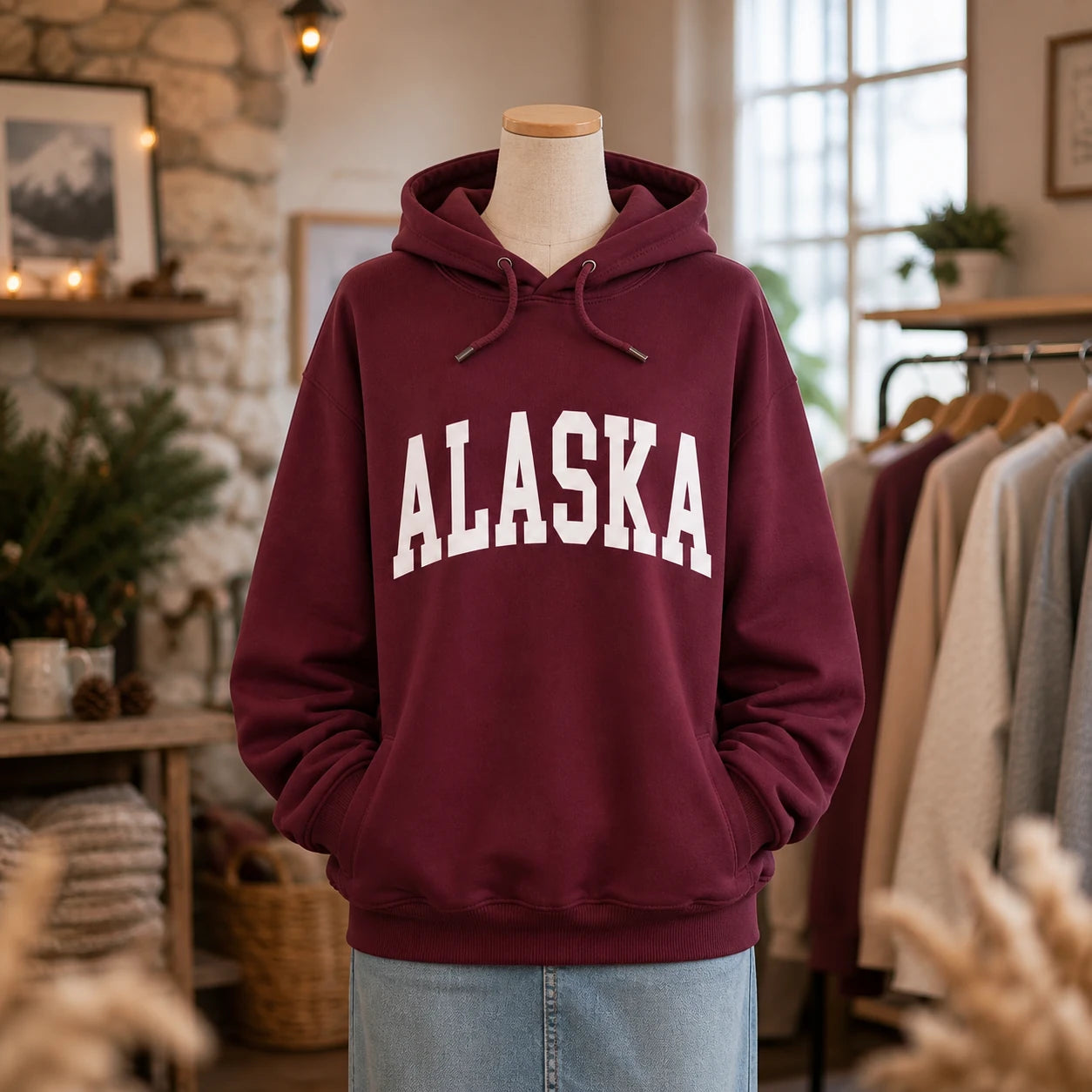 Custom State Pride Hoodie, Personalized State Name Varsity Pullover, Retro USA Travel Souvenir Gift for Hometown Fans