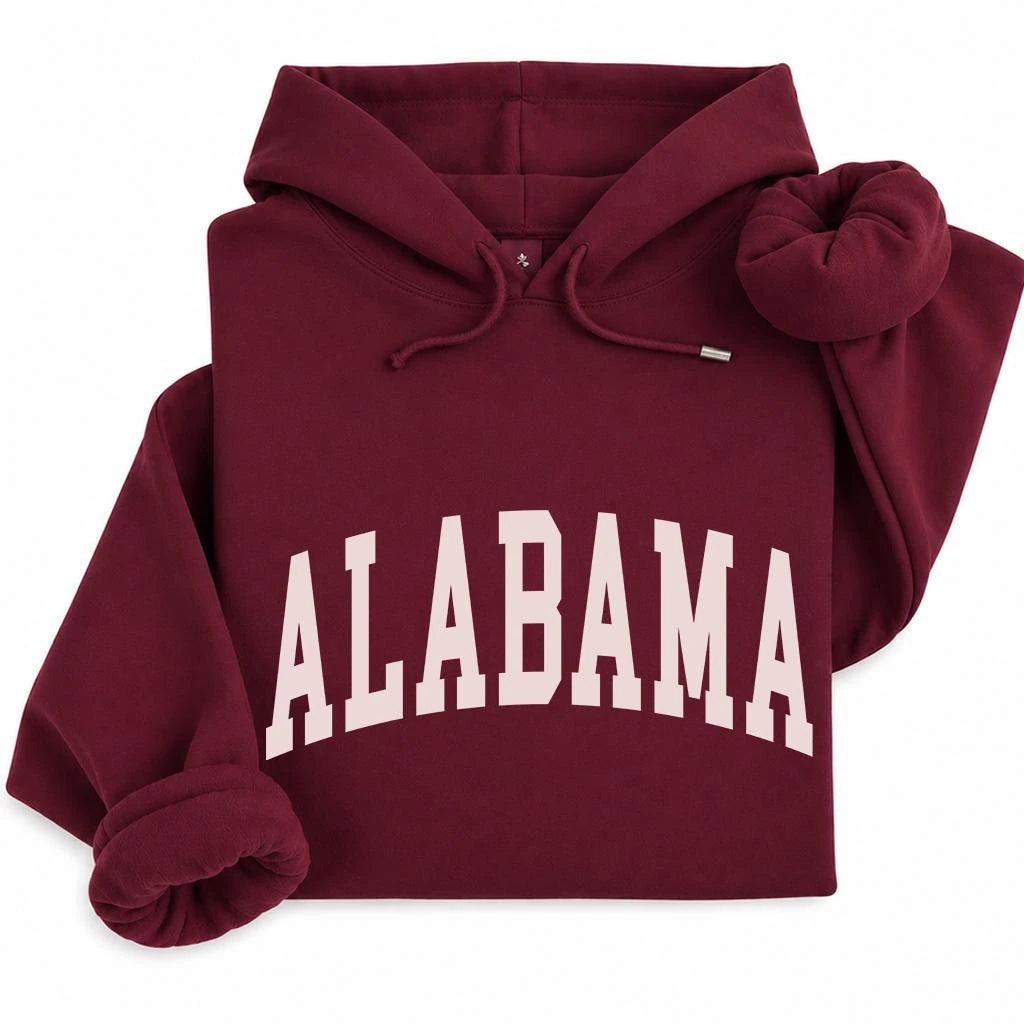 Custom State Pride Varsity Hoodie - Retro Collegiate Hometown