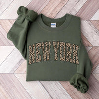 Custom State Sweatshirt, Leopard Print Varsity Shirt