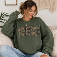 Custom State Sweatshirt, Leopard Print Varsity Shirt