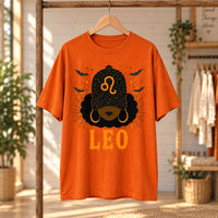 Custom Zodiac Sign Astrology Graphic T-Shirt, Celestial Star Sign Halloween & Birthday Tee