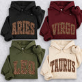 Custom Zodiac Sign Shirt, Leopard Print Astrology Design - giftcuztom.com