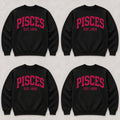 Custom Zodiac Sweatshirt, College EST Year Star Sign - giftcuztom.com