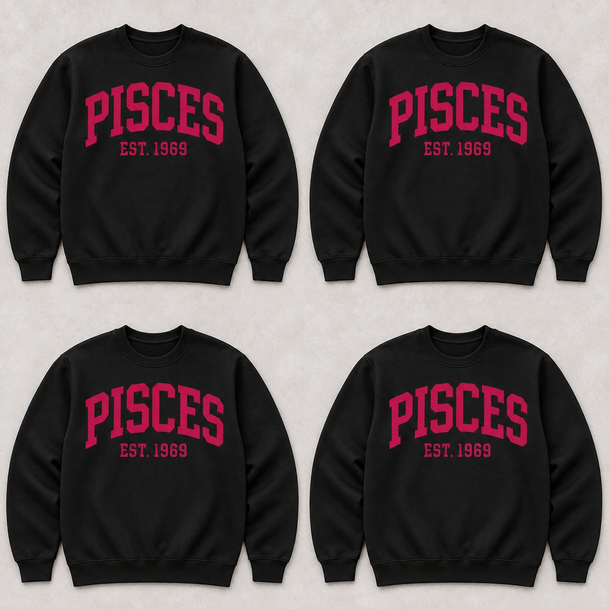 Custom Zodiac Sweatshirt, College EST Year Star Sign