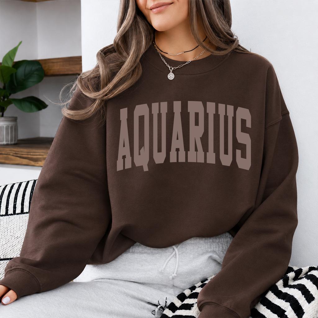 Custom Zodiac Sweatshirt, Varsity Sign Name EST Year