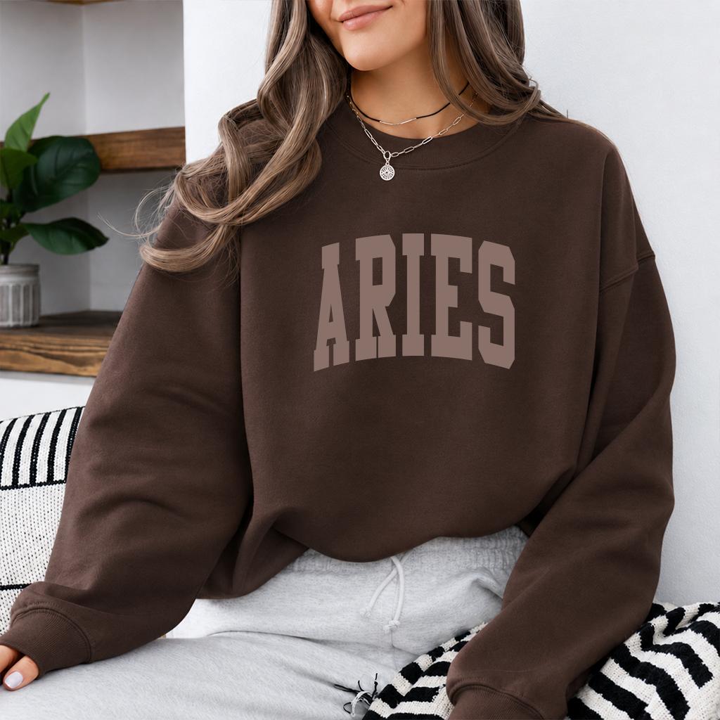 Custom Zodiac Sweatshirt, Varsity Sign Name EST Year