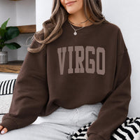 Custom Zodiac Sweatshirt, Varsity Sign Name EST Year