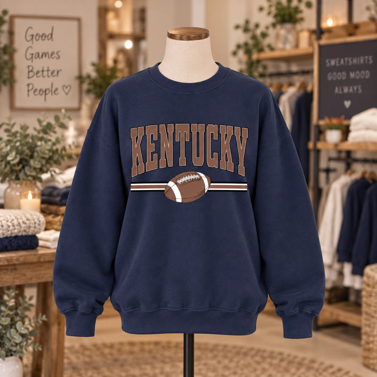Customized State Football Crewneck - Hometown Varsity Graphic Sweatshirt