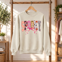 Cute Coquette Halloween Sweatshirt Retro Spooky Bow Fall Graphic Pullover