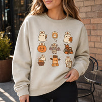 Cute Nurse Ghost Halloween Shirt Spooky Healthcare Kawaii Medical Graphic Tee Sweatshirt for RN CNA