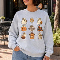 Cute Nurse Ghost Halloween Shirt Spooky Healthcare Kawaii Medical Graphic Tee Sweatshirt for RN CNA