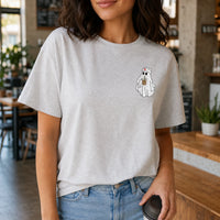 Cute Nurse Ghost Pocket Shirt Halloween RN CNA Minimalist T-Shirt & Sweatshirt