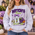 Witch's Brew Social Club Sweatshirt, Retro Ghost Pumpkin Graphic, Halloween Party Outfit for Women
