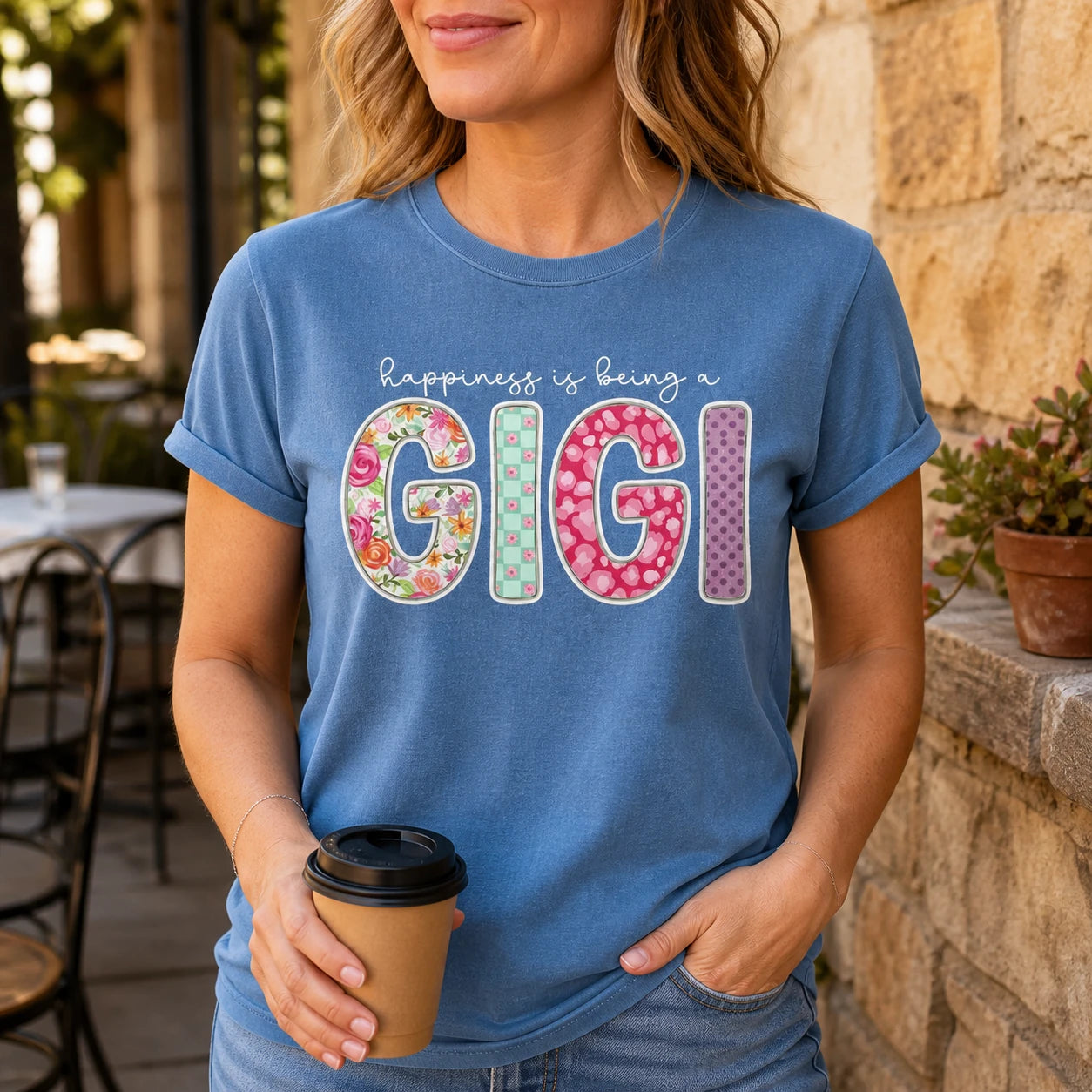 Personalized Mama Shirt, Custom Floral Family Title T-Shirt, Choose MAMA MIMI GIGI NANA HONEY GRANDMA, Mother's Day Gift