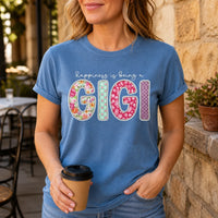 Personalized Mama Shirt, Custom Floral Family Title T-Shirt, Choose MAMA MIMI GIGI NANA HONEY GRANDMA, Mother's Day Gift
