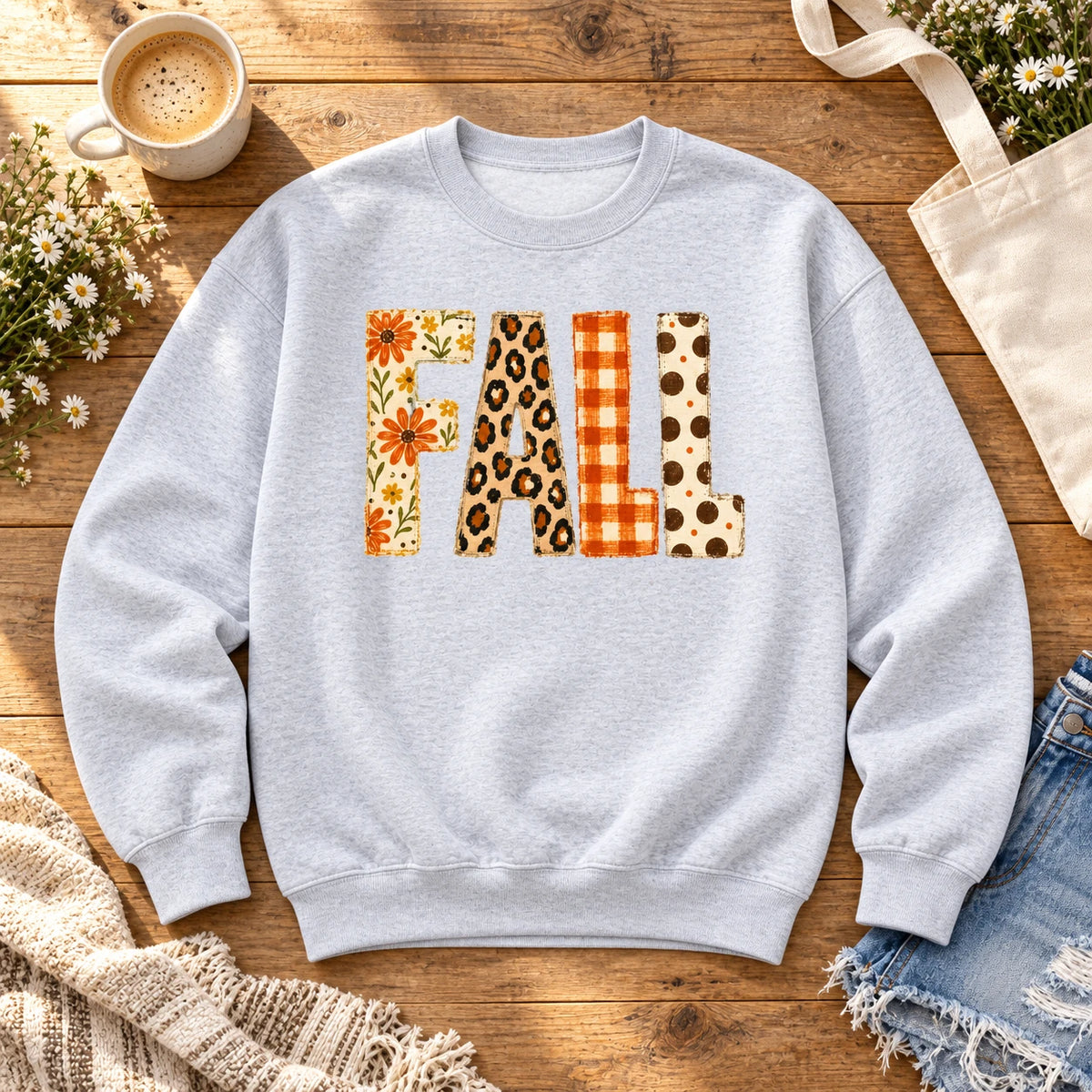 Fall Sweatshirt and Shirt, Floral Leopard Pumpkin Graphic