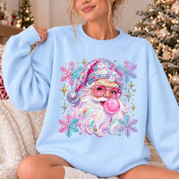 Disco Santa Sweatshirt, Bubblegum Disco Santa, Christmas Party, Women, Cute Retro Design