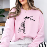 Dog Mom Halloween Sweatshirt Boop Skeleton Dog Dog Lover Women Minimalist