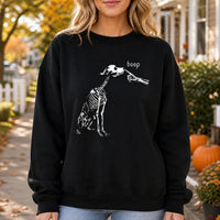 Dog Mom Halloween Sweatshirt Boop Skeleton Dog Dog Lover Women Minimalist