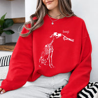 Dog Mom Halloween Sweatshirt Boop Skeleton Dog Dog Lover Women Minimalist