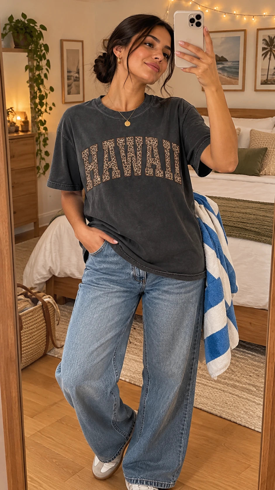 Personalized State Shirt, 50 States Leopard Print Tee