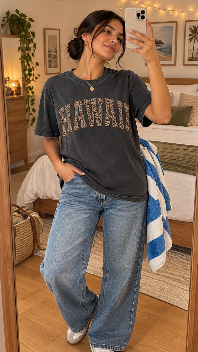 Personalized State Shirt, 50 States Leopard Print Tee