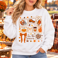 Fall Football Game Day Sweatshirt for Women Tis The Season Autumn Coquette Graphic