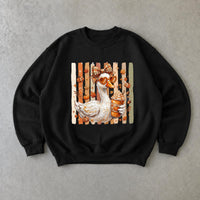 Fall Goose Sweatshirt Pumpkin Spice Coffee Goose Graphic Cute Autumn Women Coquette Vintage