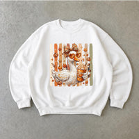 Fall Goose Sweatshirt Pumpkin Spice Coffee Goose Graphic Cute Autumn Women Coquette Vintage