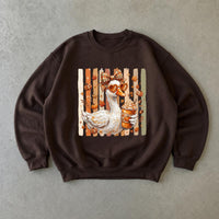 Fall Goose Sweatshirt Pumpkin Spice Coffee Goose Graphic Cute Autumn Women Coquette Vintage