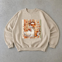 Fall Goose Sweatshirt Pumpkin Spice Coffee Goose Graphic Cute Autumn Women Coquette Vintage