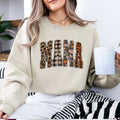 Fall Mama Sweatshirt, Leopard Pumpkin Patchwork Mom Graphic