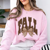 Fall Outfit for Women FALL Bow Sweatshirt Thanksgiving Season Women Cute Coquette Gingham Design