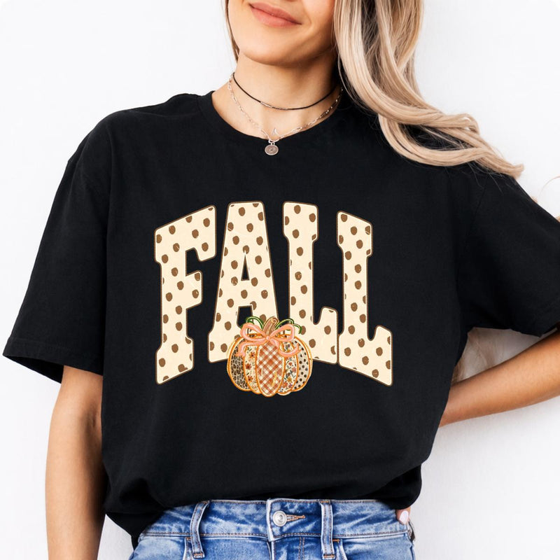 Fall Pumpkin Graphic Coquette Bow Pumpkin Sweatshirt and T-Shirt Autumn Thanksgiving Women Cute Coquette Style